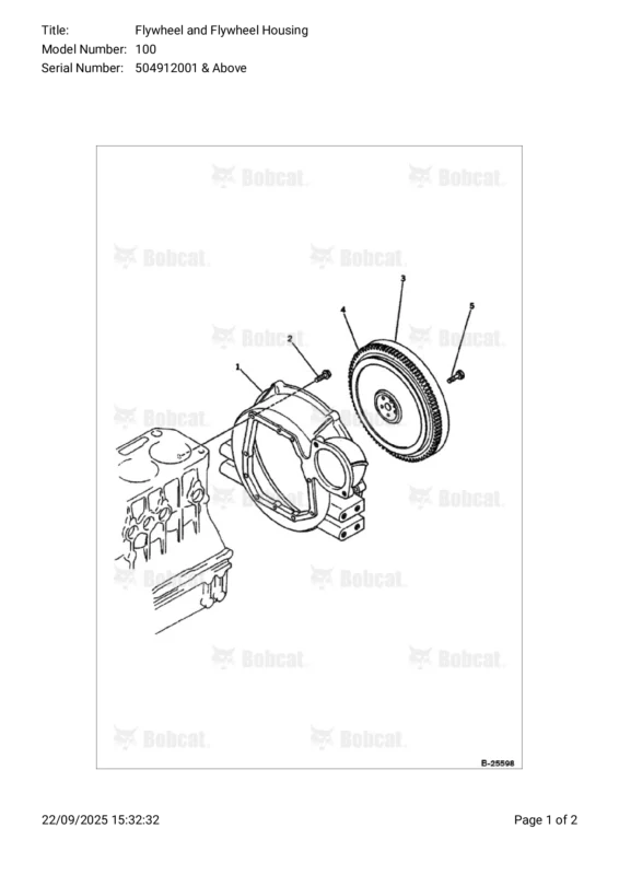 plan Flywheel and Flywheel Housing