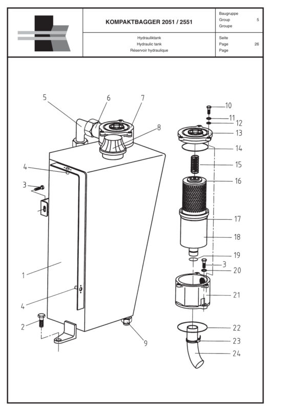 Réservoir hydraulique