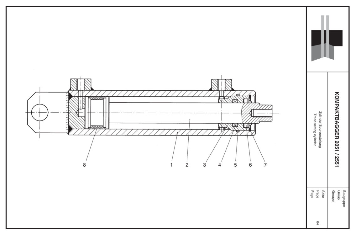 Tread setting cylinder