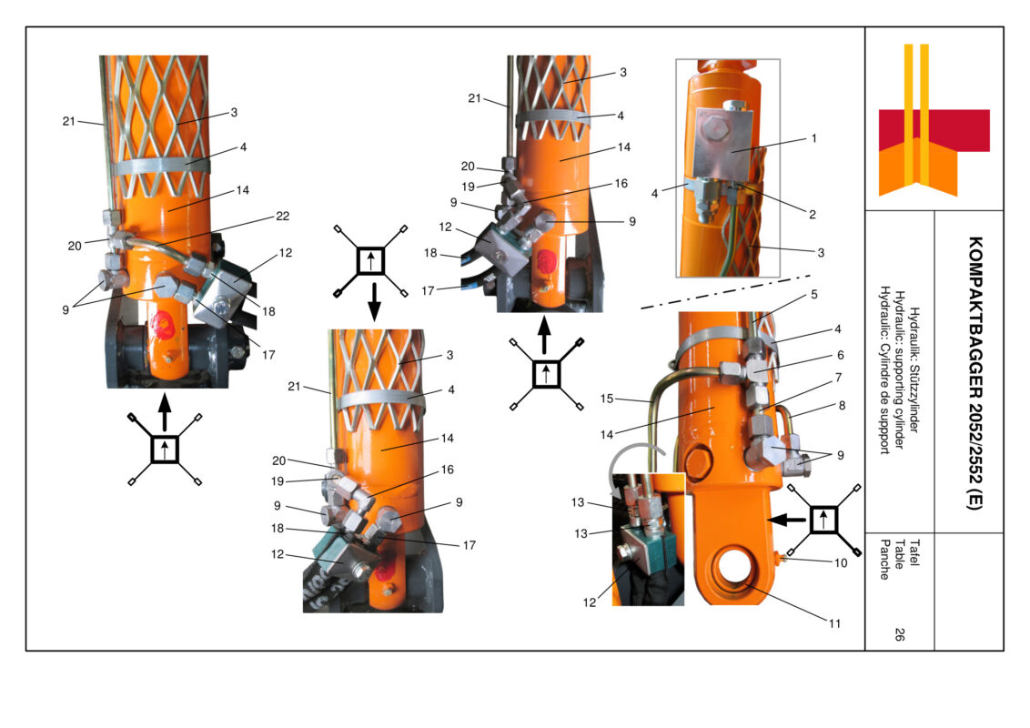 Hydraulic: Cylindre de suppport