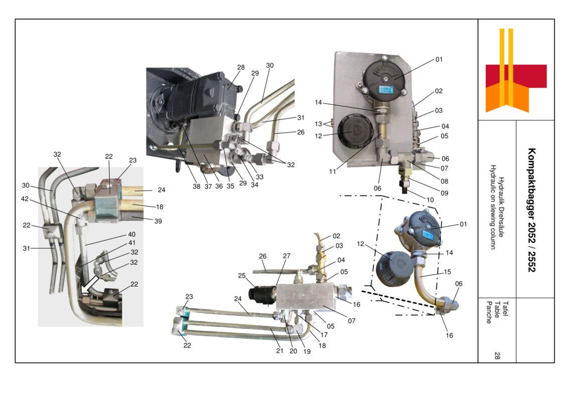 Hydraulique plaque tournante