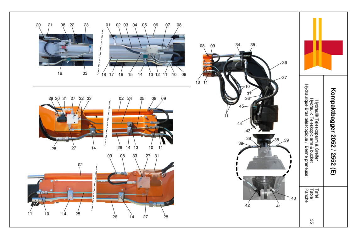 Hydraulique Bras telescopique / Benne preneuse