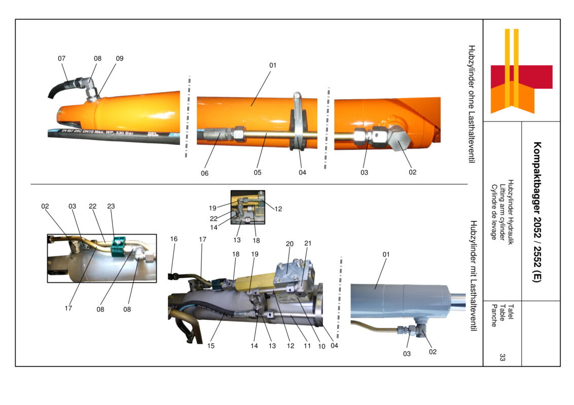 Hydraulique cylindre de levage